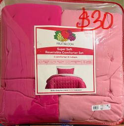 Fruit of the Loom Reversible Comforter Set Twin
