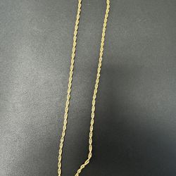 Gold Rope Necklace 10k