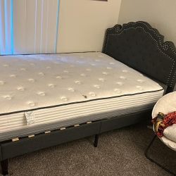 Full Sized Bed Frame/Mattress And Box Spring