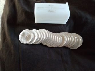 22 Australian silver rounds, and 40 silver krugerrands