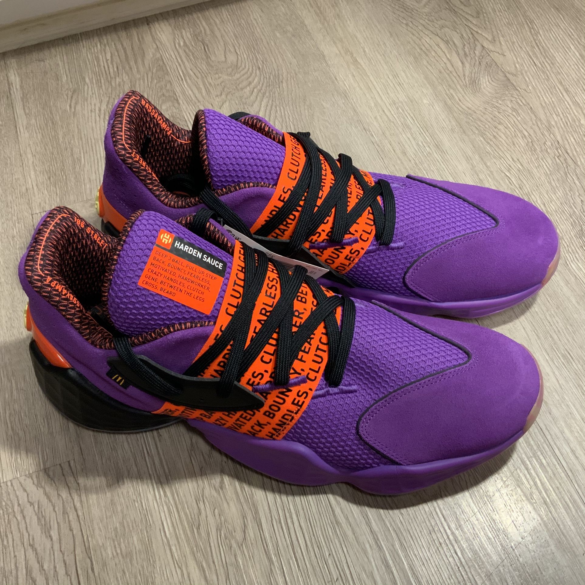 Adidas Harden Vol. 4 GCA Mcdonalds Shoes Grimace Men's Size 13.5 NEW ...