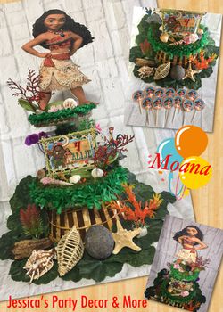 Moana Pary Decorations and party favors.
