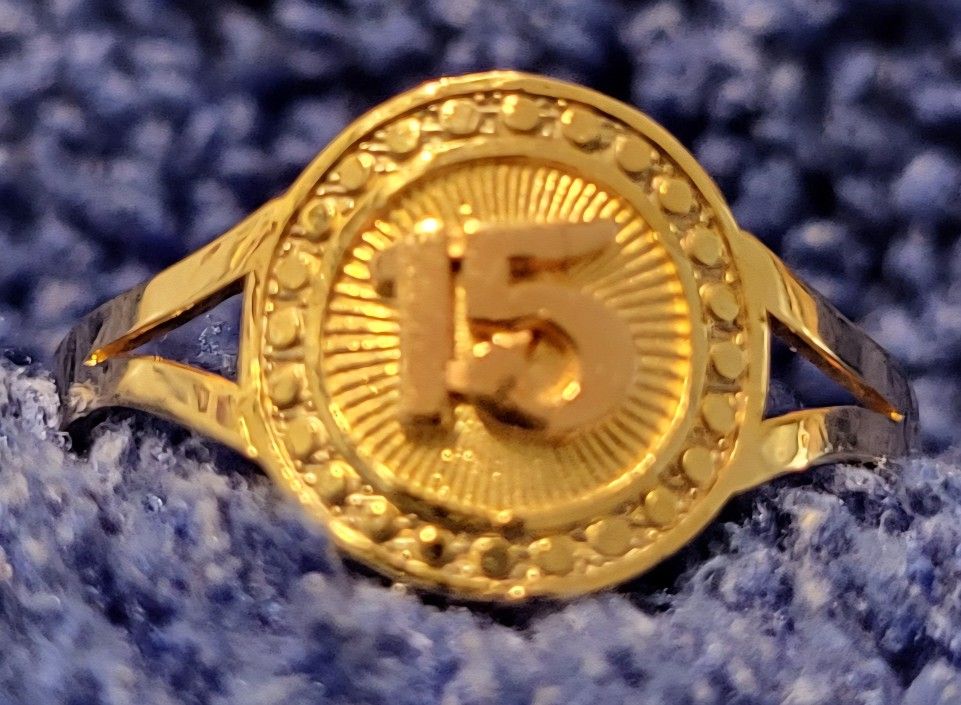 Gold Ring 14KT, Quinceanera