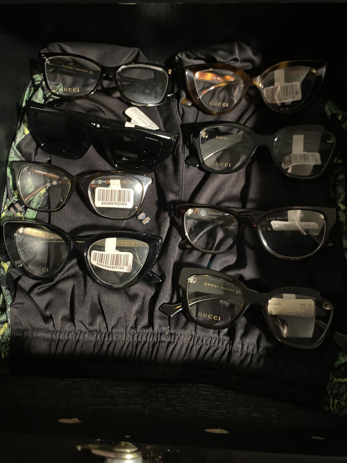 Authentic Gucci, Tiffany Co., Burberry Glasses