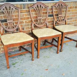 Set Of 3 Antique Vintage Chairs