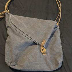 Large Canvas Computer Messenger Bag Leather Shoulder Handbags 