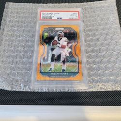 Jalen Hurts Rookie Prizm Football Card Orange Lazer PSA 10 Philadelphia Eagles 