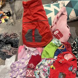 Small Dog Clothes,  Jacket And Dresses.  12 Outfits 