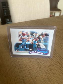 1989 TOPPS 489 PHILLIES LEADERS MIKE SCHMIDT