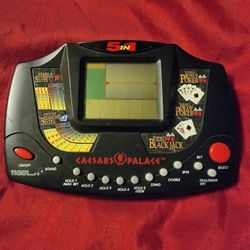 Caesars Palace 5 in 1 Handheld Video Game Slots Poker Blackjack LAS VEGAS Works 