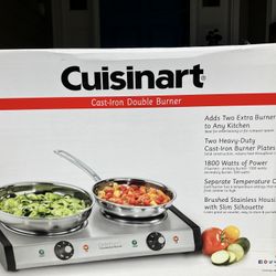 CUISINART STAINLESS STEEL DOUBLE BURNER 