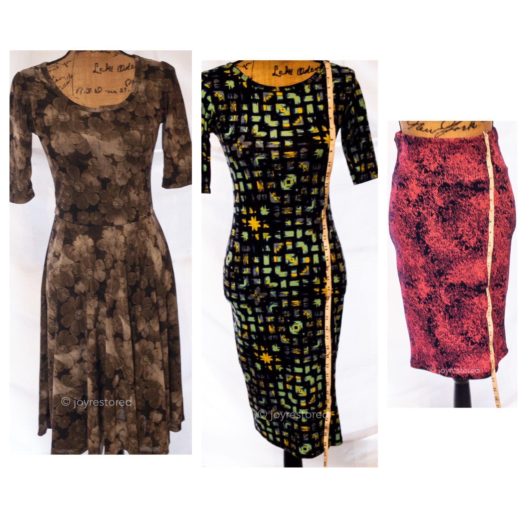LulaRoe Dress& Skirt Bundle - 3 Popular Prints & Styles