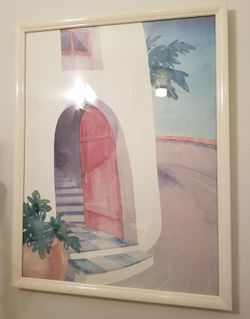 Nautical Beach House Red Door Art