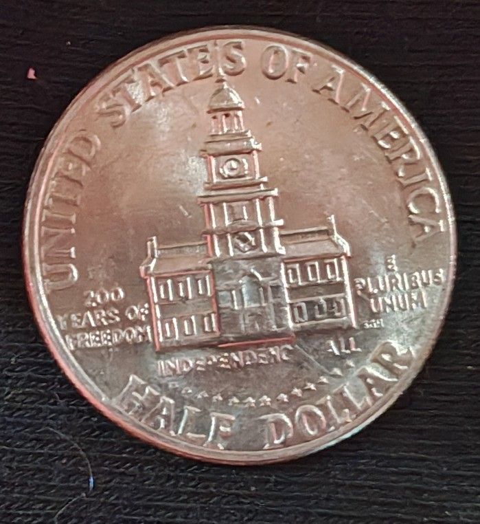 Bicentennial Fifty Cent Piece With Errors
