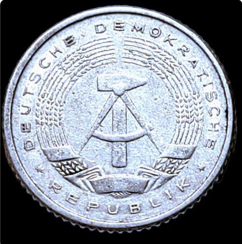 Vintage 1958 A East Germany DDR 50 Pfennig Coin 