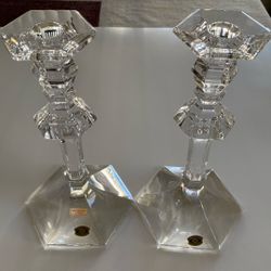 Val St. Lambert Cristal Belgium Candle Holder 