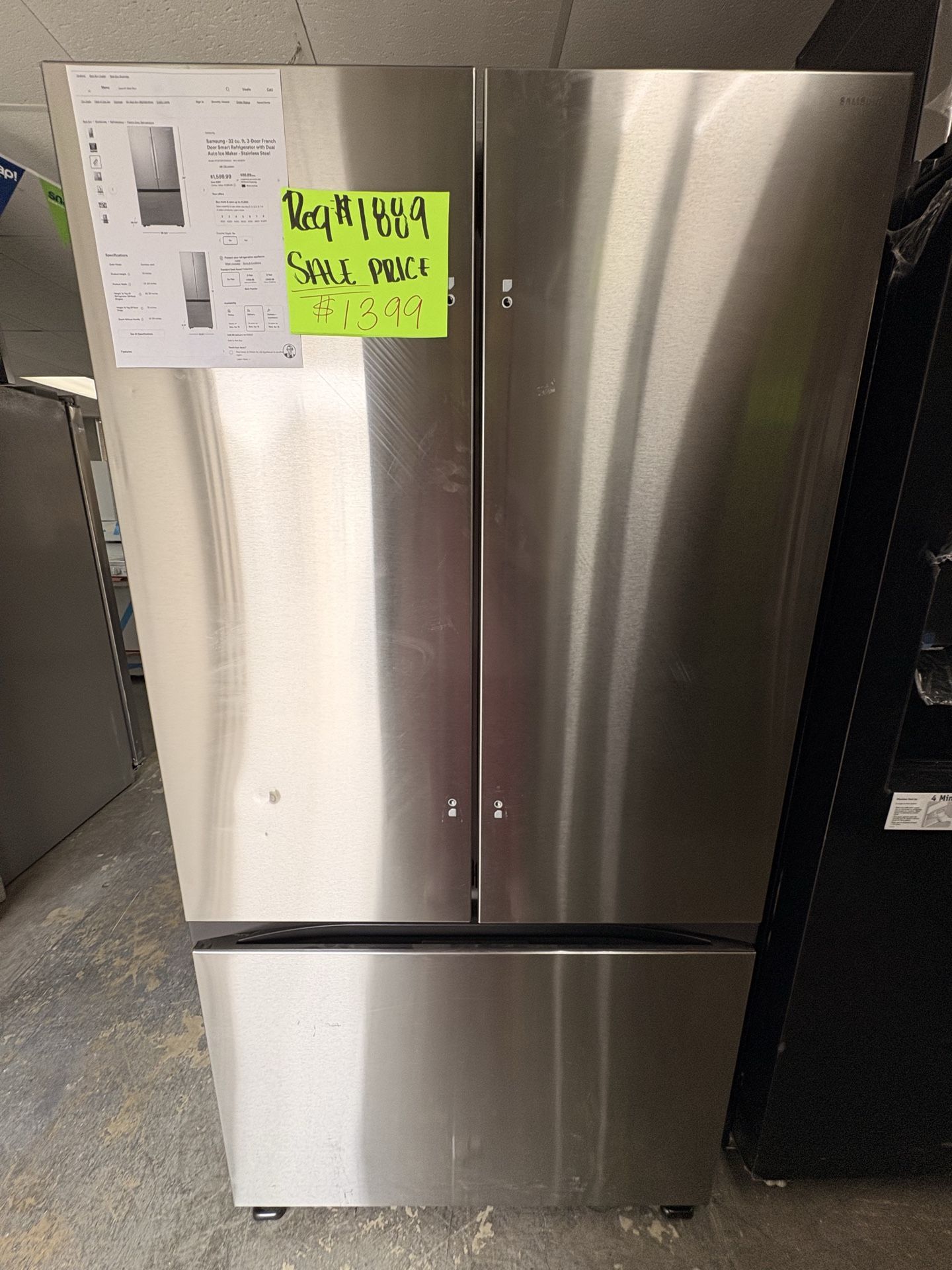 Samsung 32 cu ft refrigerator