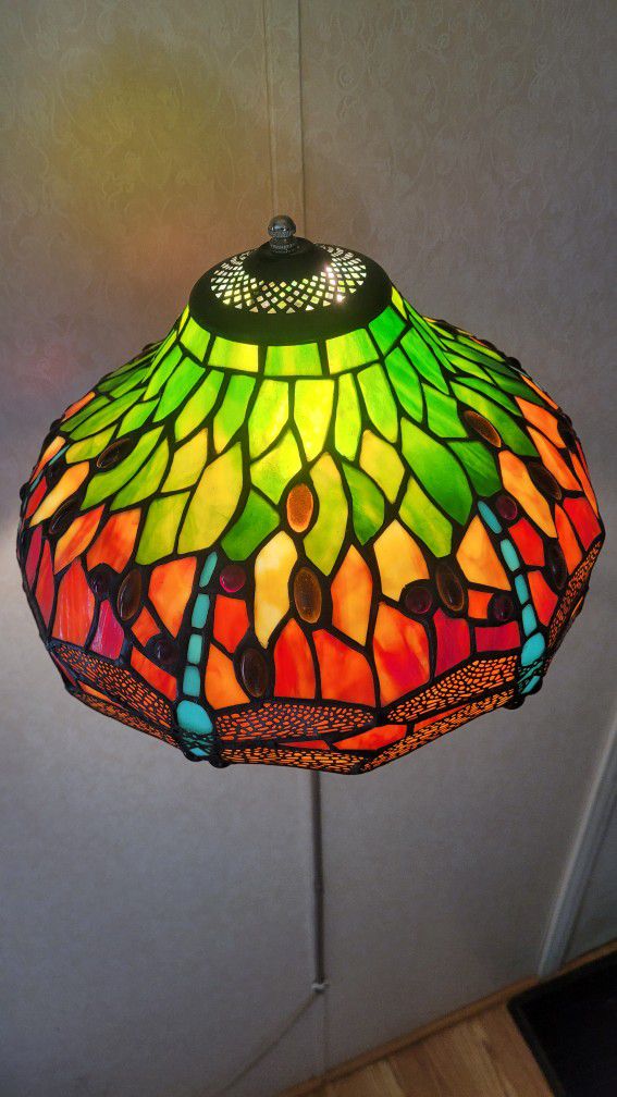 TIFFANY SPECTRUM BUTTERFLY GLASS SHADE