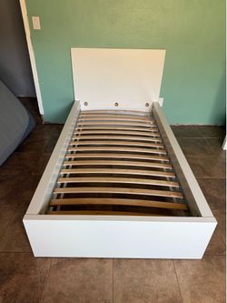 Twin Wood Bed Frame With Mattress