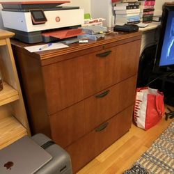 Solid Wood Lateral Filing Cabinet Set