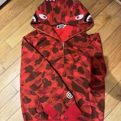 BAPE Color Camo Shark Full Zip ‘Red’