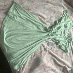 Green Flowered Dress