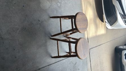 2-2 foot tall oak stools