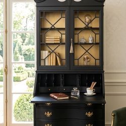 Antique Hollywood Regency Style Hutch/desk