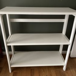 White Solid Wood Bookcase
