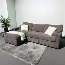 FREE DELIVERY - Grey 3pc Sectional
