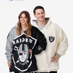 NFL Las Vegas Raiders Reversible Colorblock Hoodeez One Size Unisex Hoodie