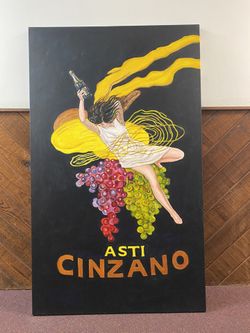 Hand Painted Large Asti Cinzano 🖼️ Painting 