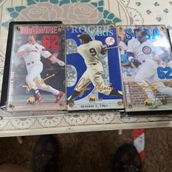 Mcgwire, Roger, Sosa,s Baseball cards 24 karat gold signature edition