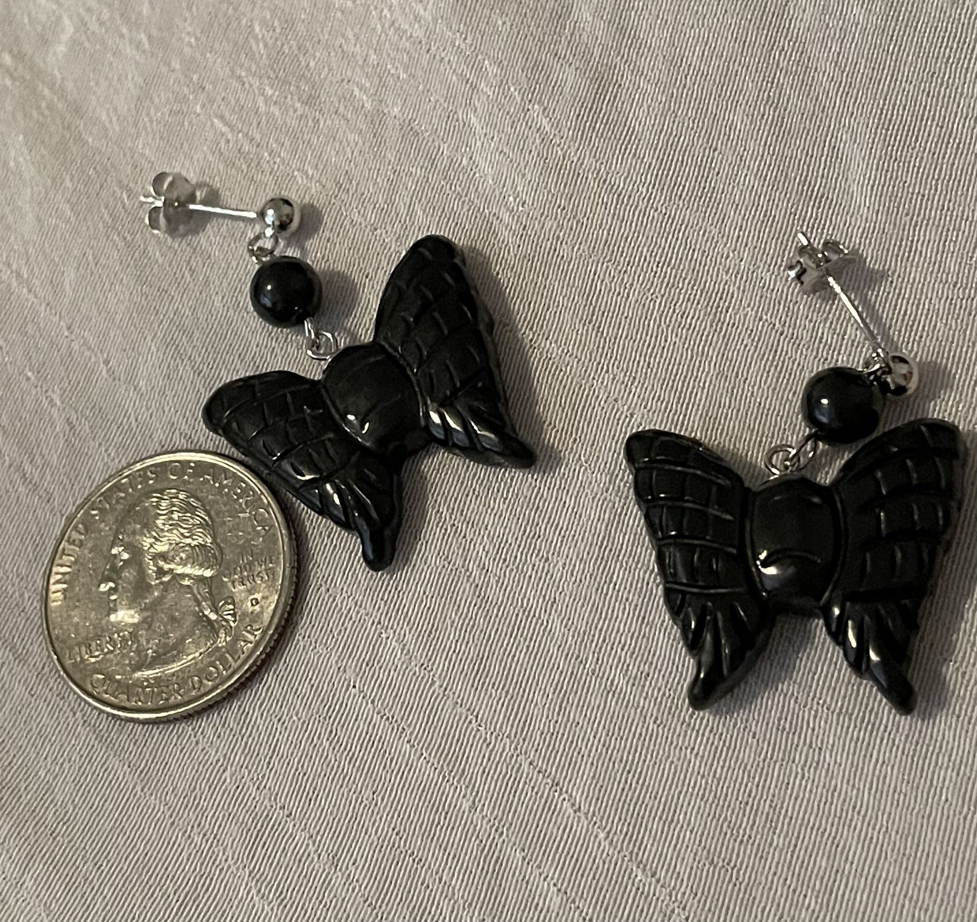 Shungite Butterfly Earrings