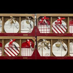 NEW Ceramic Serving Board Gift Set – 3 Gifts in 1