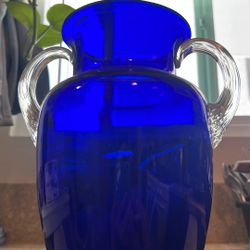 Cobalt Blue Glass Vase Antique