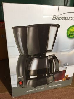 Brentwood 4 cup coffee maker “new”