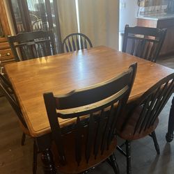 Table And 6 Chairs With 3 Bar Stools