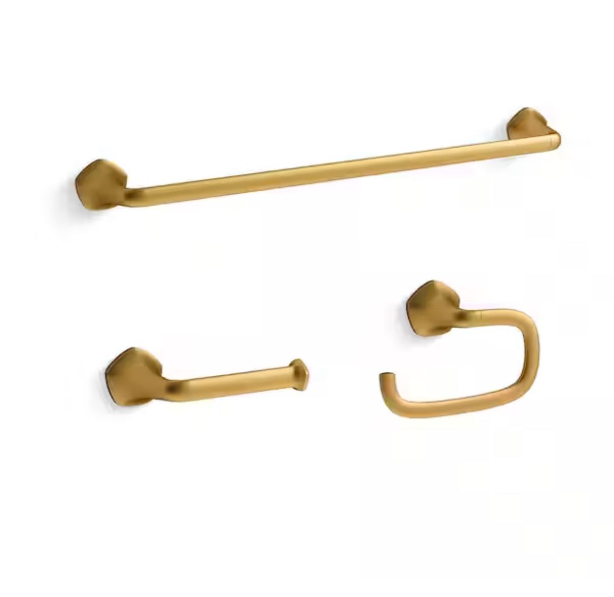 KOHLER Sundae 3 Piece Bath Hardware Set in Vibrant Brushed Moderne Brass