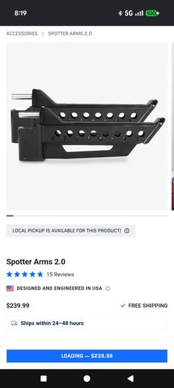 Rep fitness 2.0 spotter arms