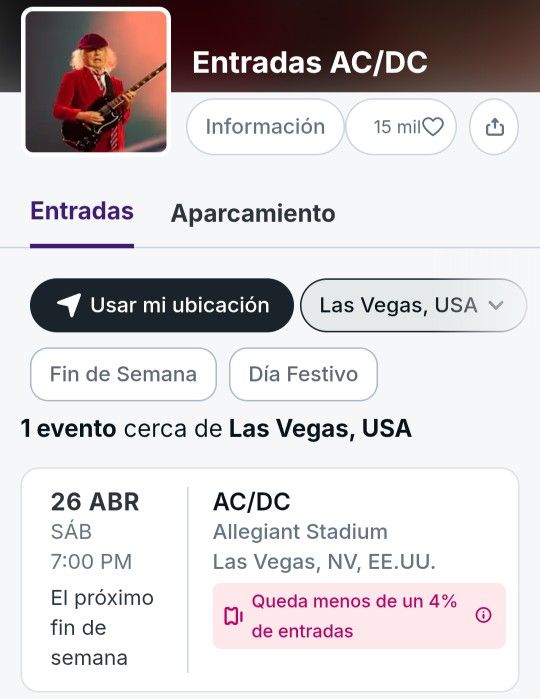 AC / DC TICKETS CONCERT LAS VEGAS