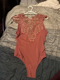 Rose pink body suit