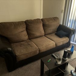 Full Size Bed  Along With Sofa And Chair 