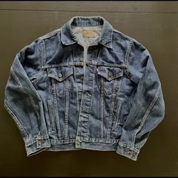 Vintage Levi’s Strauss 70(contact info removed) Denim Jean Jacket Blue Size 42