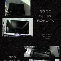 50” Roku TV + Stand