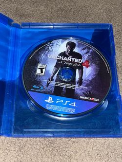 Opened Case PlayStation PS5 PS4 video game Uncharted 4 A Thief’s End