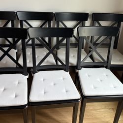 IKEA Ingolf Chairs- Brown Black