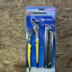 Job smart Chain Wrench And Groove Plier Set