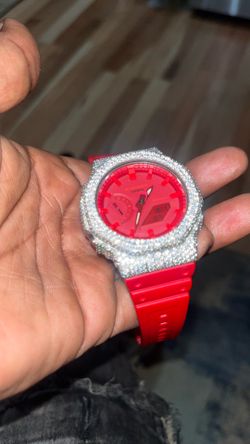 Casio G-Shock Watch with Iced Out Bezel