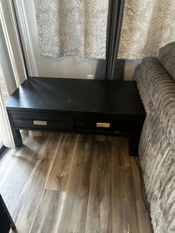 Black Coffee Table with two drawers